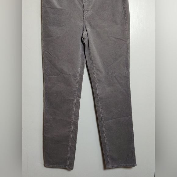 Talbots Gray Corduroy Straight Leg Slimming Pants - Picture 2 of 7
